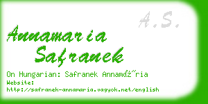 annamaria safranek business card